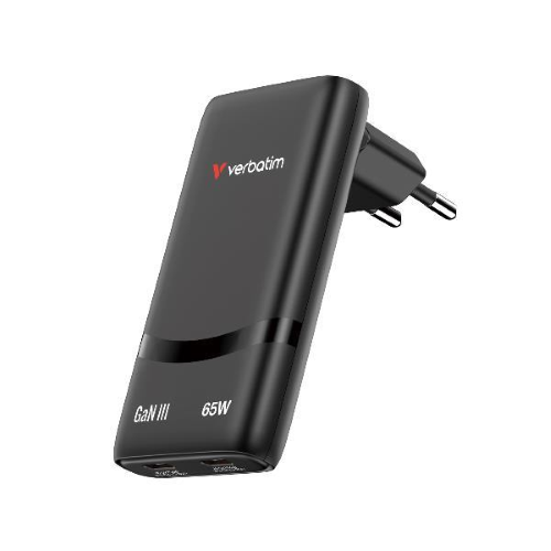 VERBATIM ALIMENTATORE DA MURO 2 PORTE USB C 65W